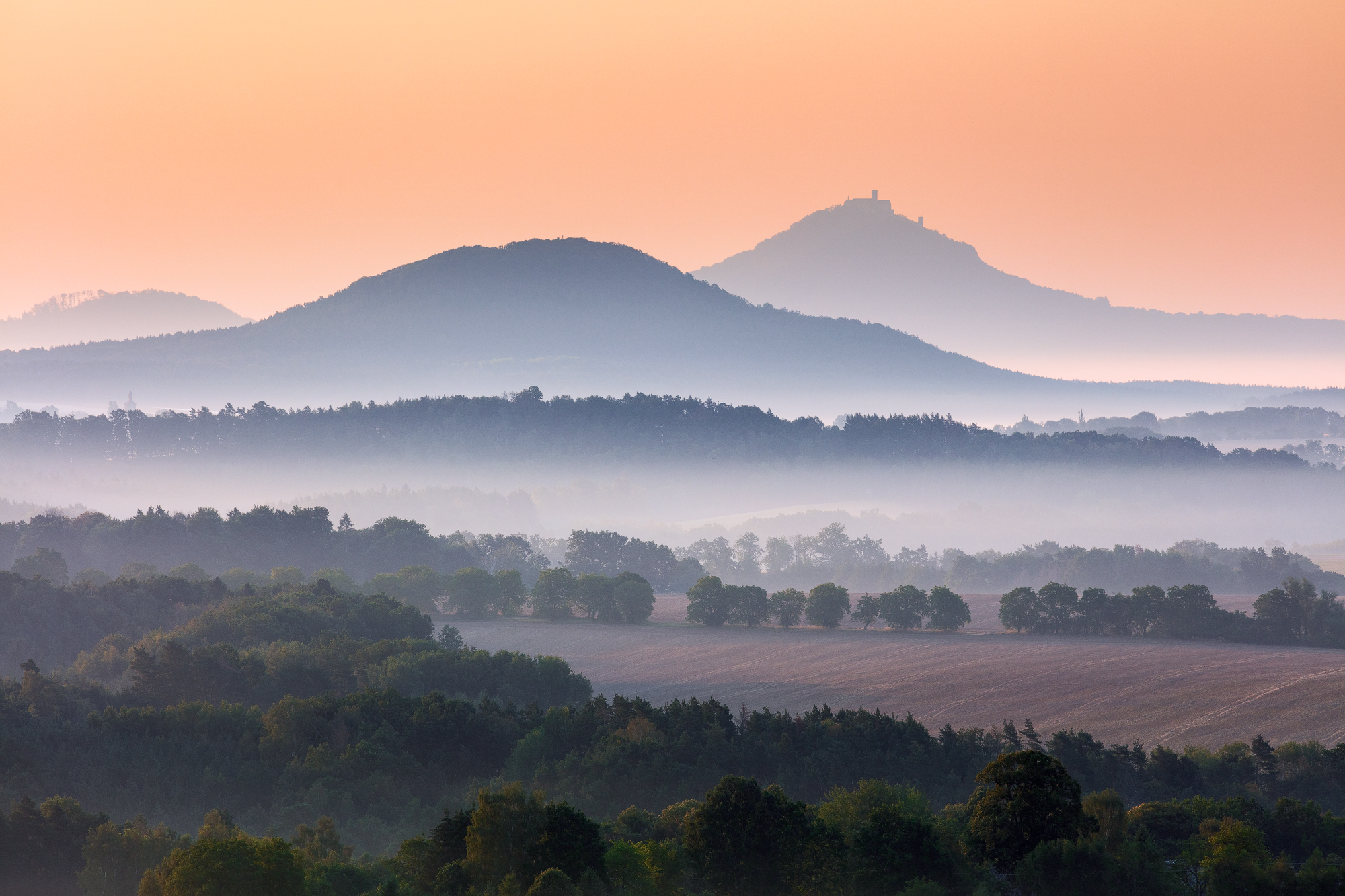 Morning by the Bezděz Castle