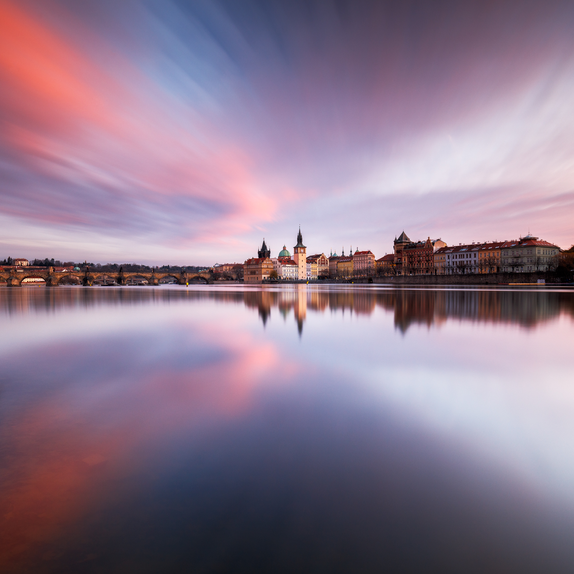 Pink Skies Above Prague