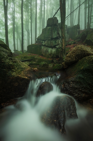Foggy Waterfall